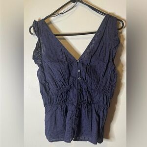 Navy top size medium with flutter sleeves from Old Navy